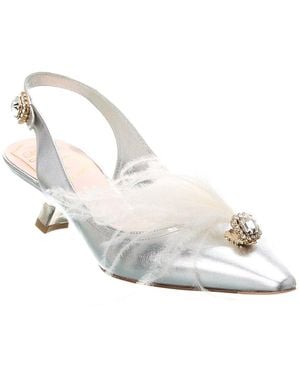 Roger Vivier Leather Slingback Pump - White