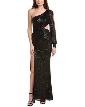 Jovani Sequin One-Shoulder Gown - Black
