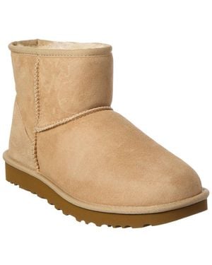 UGG Classic Mini Ii Suede & Shearling Boot - Natural