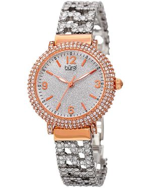 Burgi Burgi Alloy And Crystals Watch - White
