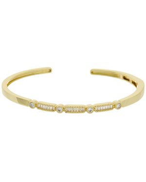 Juvell 18K Plated Cz Bangle Bracelet - Metallic