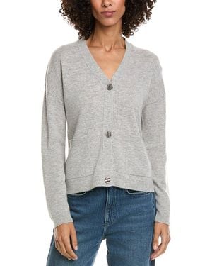 InCashmere Box Wool & Cashmere-Blend Cardigan - Grey