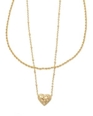Kendra Scott Anna Filigree 14K Multi Strand Necklace - White