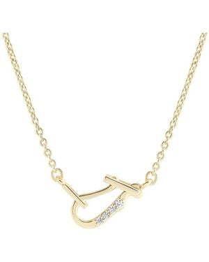 Electric Picks 14K Plated Cz Ritz Necklace - Metallic