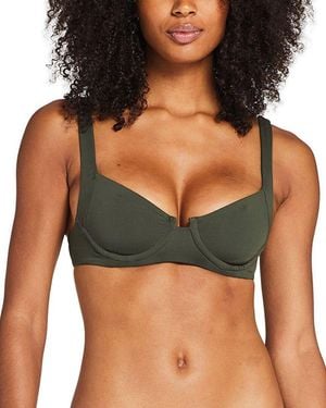 Vitamin A Demi Scoop Neck Top - Green