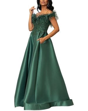 Terani Embellished Ballgown - Green