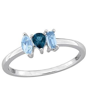Rina Limor 0.52 Ct. Tw. Topaz Three-Stone Ring - Blue