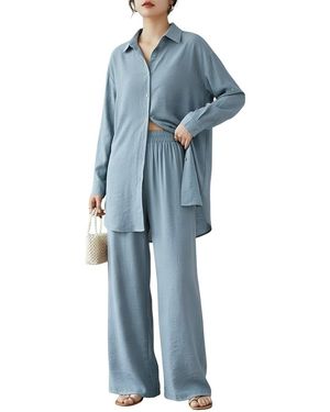 Tedora 2Pc Shirt & Pant Set - Blue