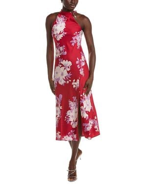 Hutch Mari Halter Midi Dress - Red
