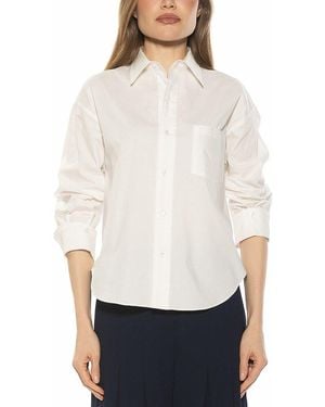 Alexia Admor Tammi Linen-Blend Shirt - White