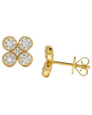 H.J. Namdar 14K 0.72 Ct. Tw. Diamond Clover Earring - Metallic