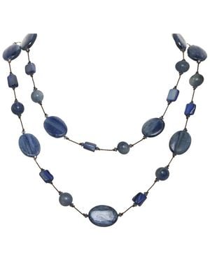 Margo Morrison Kyanite Combination & Pearl Necklace - Metallic