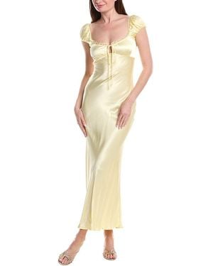 Bardot Stasia Satin Maxi Dress - Metallic