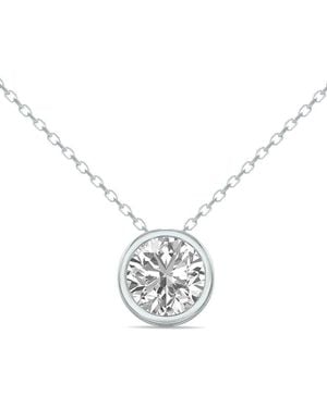 Lab Grown Diamonds 14K 0.75 Ct. Tw. Lab Grown Diamond Necklace - White