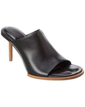 Jacquemus Les Mules Rond Carre Leather Mule - Black