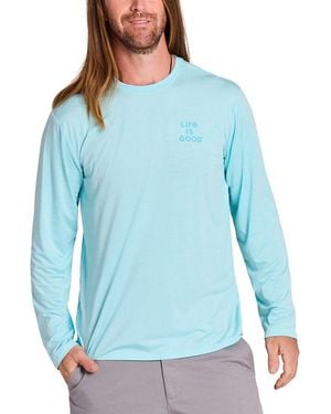 Life Is Good. Sun Crusher T-Shirt - Blue