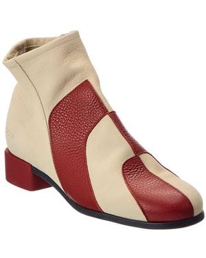 Arche Twizig Leather Bootie - Red