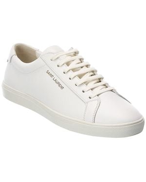 Saint Laurent Andy Leather Low-top Leather Trainers - White