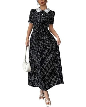XIRELLI Solid Maxi Dress - Black