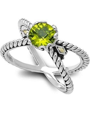 Samuel B. 18K & 1.20 Ct. Tw. Peridot X Ring - White