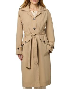 Bernardo Paperweight Long Raincoat - Natural
