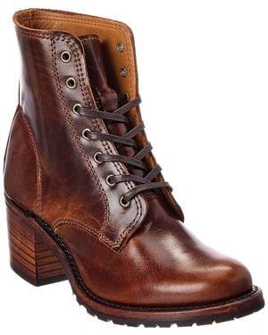 Frye Sabrina 6G Lace-Up Leather Boot - Brown