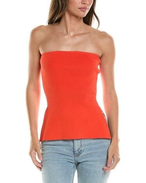 Autumn Cashmere Rib Tunic - Red