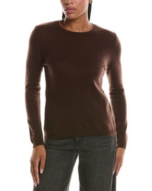 Forte Basic Crewneck 100% Cashmere Jumper - Brown