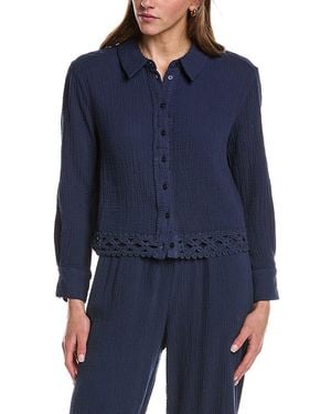 Design History Gauze Lace Shirt - Blue