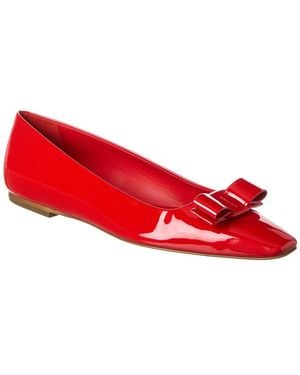 Ferragamo Anz 1 Patent Flat - Red