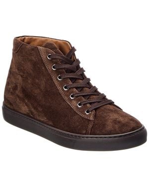 Harry's Of London Thomas P High Suede Trainer - Brown