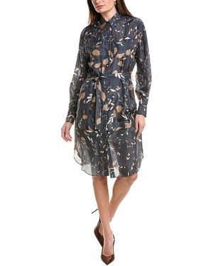 Brunello Cucinelli Silk Shirtdress - Black
