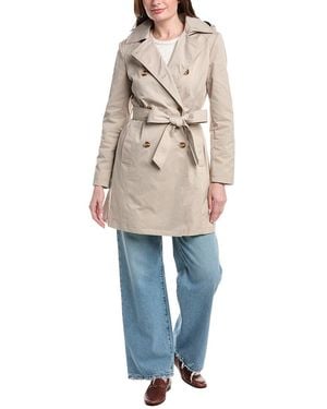 Sam Edelman Double-Breasted Trench Coat - Natural