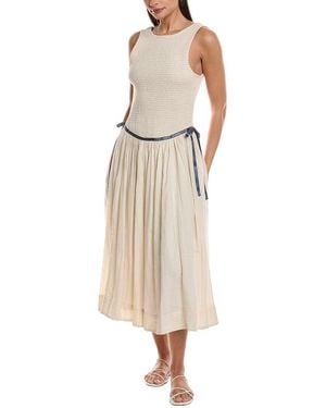 Free People Nightingale Solid Midi Dress - Natural