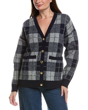 English Factory Check Cardigan - Grey