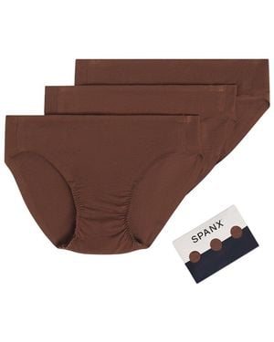 Spanx 3Pk Supima Bikini - Brown