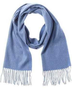 N.Peal Cashmere Woven Cashmere Scarf - Blue