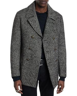John Varvatos Harden Wool-Blend Peacoat - Black