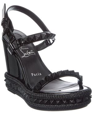 Christian Louboutin Pyra Clou 110 Patent Sandal - Black