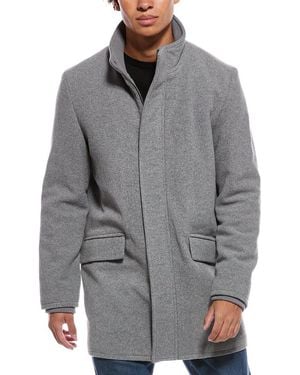 Cole Haan Cole Haan Wool-Blend Car Coat - Grey