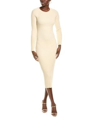 Bardot Twisted Back Knit Midi Dress - Natural