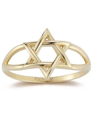 Ember Fine Jewelry 14K Star Of David Signet Ring - Metallic