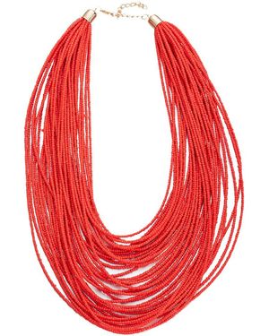 Eye Candy LA Seed Bead Necklace - Red