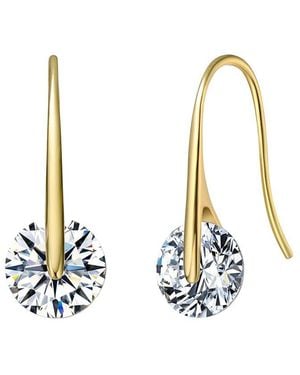 Rachel Glauber 14k Plated Cz Earrings - Metallic