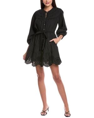 Velvet By Graham & Spencer Balloon Sleeve Shirtdress - Black