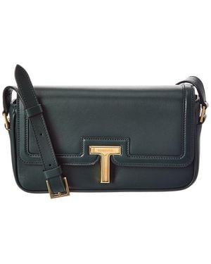 Tom Ford Leather Shoulder Bag - Gray