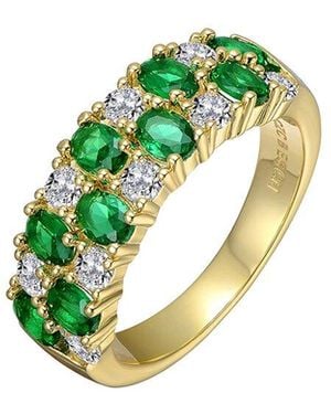 Genevive Jewelry Cz Band Ring - Green