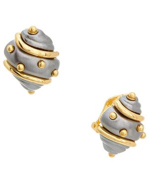 Kenneth Jay Lane Button Earrings - Metallic