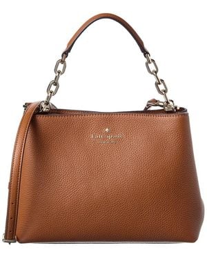 Kate Spade Aubrey Chain Top Handle Leather Satchel - Brown