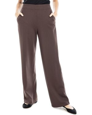 Max Studio Easy Leg Ponte Pant - Brown